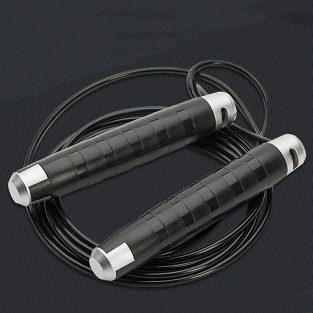 Zwarte stalen kabel springtouw - Jump Rope Speed Bearing recensie en prijs