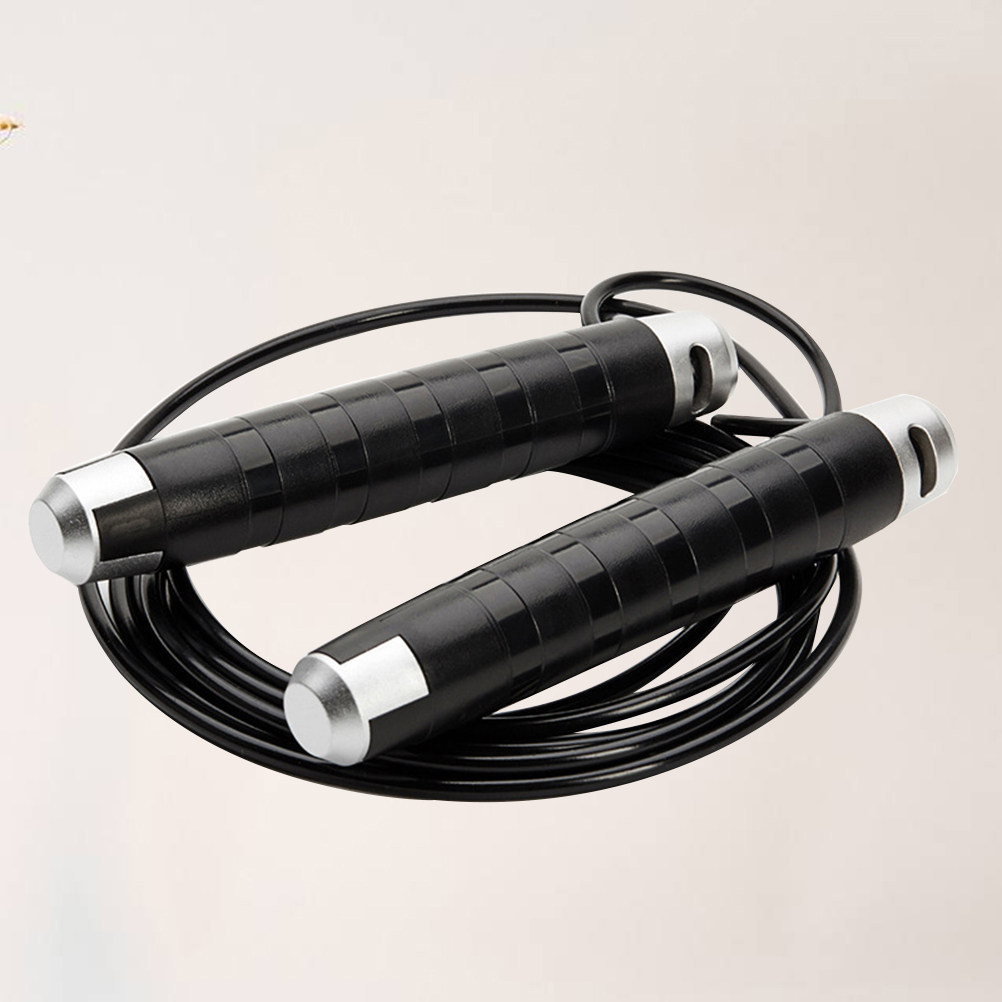 Zwarte stalen kabel springtouw - Jump Rope Speed Bearing recensie en prijs