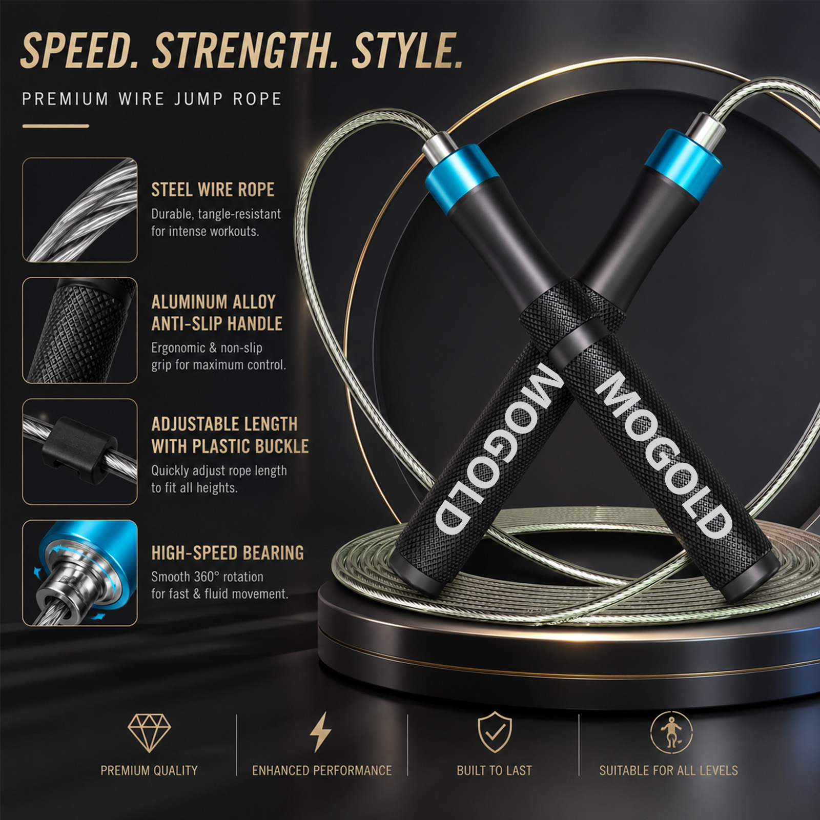 MOGOLD Professioneel snelheids - Jump Rope Speed Bearing recensie en prijs