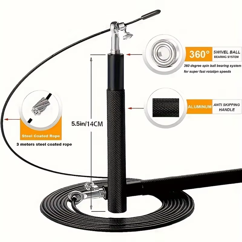 Staaldraad Springtouw Fitness  - Skipping Rope Pvc recensie en prijs